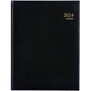 Brepols Bureau-agenda 2024 - TIMING - LIMA - Weekoverzicht - Zwart - 17,2 x 22 cm