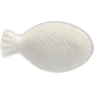 Duro Ceramics - Diepe schaal Fish wit 32,5cm - Schalen