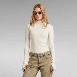 G-star D23339-d289 Lange Mouwenshirt Beige S Vrouw