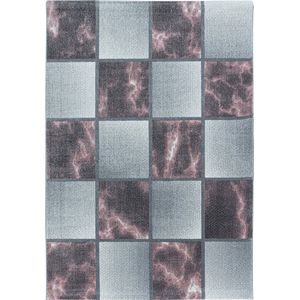 Pochon - Tapijt Ottawa - Roze - 200x140x0,8 - Vloerkleed - Laagpolige Vloerkleed - Kortpolige Vloerkleed