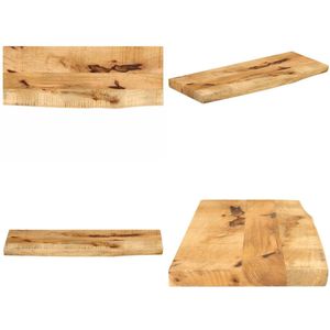 vidaXL Tafelblad met natuurlijke rand 70x40x2,5 cm massief mangohout - Tafelblad - Tafelbladen - Vervangend Tafelblad - Meubelpaneel