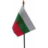 Bulgarije mini vlaggetje op stok 10 x 15 cm