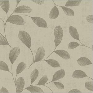 Design Leaves grey-beige 12020