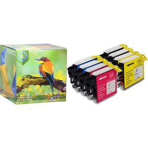 Ink Hero - 8 Pack - Inktcartridge / Alternatief voor de Brother LC980 DCP 145C 163C 165C 167C 195C 197C 365CN 373CW 375CW 377CW MFC 250C 255CW 290C 295CN 297C