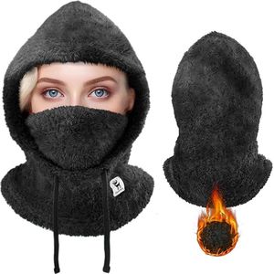 Qunature Winter Nekwarmer - Fleece Dik Winddicht Warm Houden — Skitube Sjaal - Snowboarden - Schaatsen — Zwart - Maat L