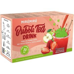 Bubble Tea Boba Kit XL Compleet – Groene Appel - Aardbei - Jasmijnthee - 6 XL porties van 450ML - Premium kwaliteit - Rietjes & verzending inbegrepen