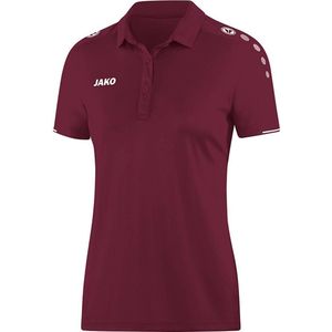 Jako Polo Classico Dames Bordeaux-Wit Maat 48