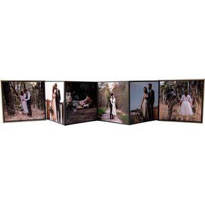Fine-art grijs vouwboekje (foto-album - harmonica) voor 6 foto's van 10x10 cm
