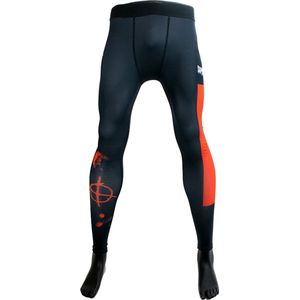 Super Pro Combat Gear Legging Men Zwart/Rood Small