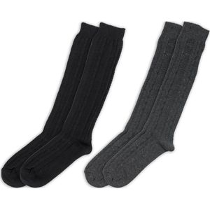 RAFRAY Sokken - Winter Kniekousen Dames - Cadeaubox - Warme Kniesokken - Knee Socks - Winter Sokken - 2 Paar - Maat 36-40