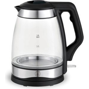 Herzberg HG-5044: 1,8L elektrische glazen waterkoker met LED-lichtindicator