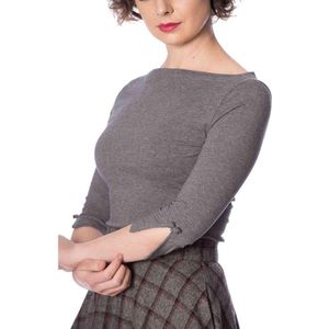 Dancing Days - OONAGH BASIC Longsleeve top - L - Grijs