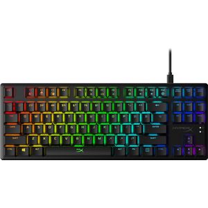 HyperX Alloy Origins Core RGB Tenkeyless Mechanical Gaming Keyboard - US Qwerty - HyperX Red Switch + USB-C Coiled Cable - Grijs-Zwart