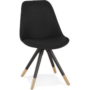Alterego - POPI - Vintage stoel - Zwart - 48x56x83 cm