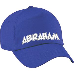 Bellatio Decorations Cadeau pet/cap voor heren - Abraham - blauw - vijftig/50 jaar - verjaardag