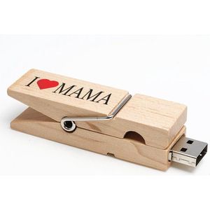 Wasknijper usb stick 32gb moederdag cadeautjes model 1035 – I love mama, beste mama, cadeau voor moeder, cadeau moeder, cadeau moederdag, cadeau voor mama, leuke moederdag cadeaus