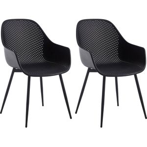 Rootz Eetkamerstoel in Scandinavische stijl met holle rug - Moderne stoel - Stevige stoel - Ergonomisch ontwerp - Eenvoudig onderhoud - Vloerbescherming - 56 cm x 87,5 cm x 58 cm