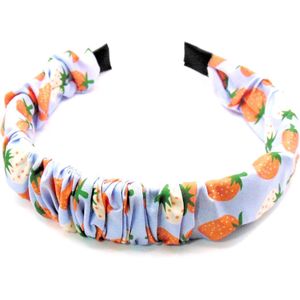 Diadeem lila kleur met oranje-wit aardbei patroon