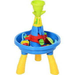 HOMCOM Kinderspeeltafel zandbaktafel met 21 stuks. Accessoires educatief speelgoed 3 jaar PP 343-028