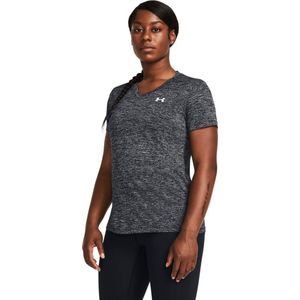 Under Armour Tech SSV- Twist Dames Sportshirt - Zwart - Maat M