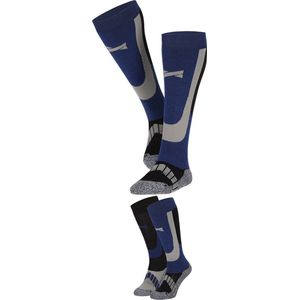 Xtreme - Skisokken Unisex - 4-Pack - Multi Blauw - Maat 42/45 - Skisokken dames - Skisokken heren