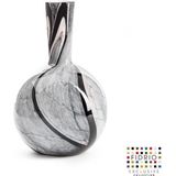 Design vaas Globe M - Fidrio ONYX FLAME - glas, mondgeblazen bloemenvaas - hoogte 26 cm