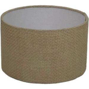 Blake Lampenkap - ø32x32x20 cm - Naturel/Wit - Jute - lampenkap voor staande lamp, lampenkappen hanglampen, lampenkappen voor tafellampen, lampenkappen, lampekap, lampenkap velours, lampenkap voor tafellamp, lampenkappen landelijk