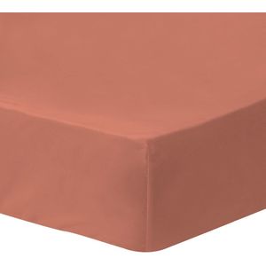 Matt & Rose Hoeslaken Terracotta - Tweepersoons - 160 x 190/200 cm - Gewassen Katoen