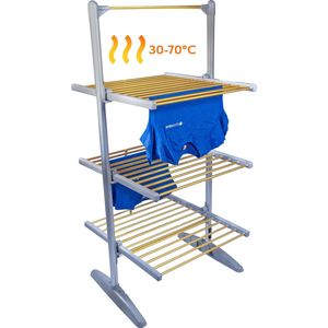 Silvergear Premium Elektrisch Wasrek met Verwarming - Droogtoren - Elektrisch Droogrek - 300W - Wit
