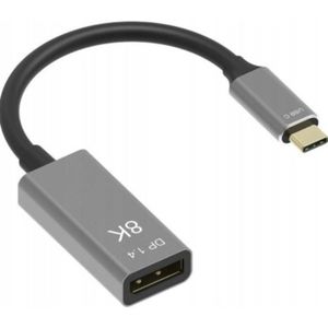 USB C 3.1 naar DisplayPort 1.4 vrouw - Zenwire - met 8K 5K 4K 240 HZ ondersteuning - Thunderbolt 3.0 - Converter - Compatibel met G-Sync en FreeSync - Compatible Apple Macbook, Windows, Android, Linux - Chromebook - XPS - Dell - Lenovo - Samsung - HP