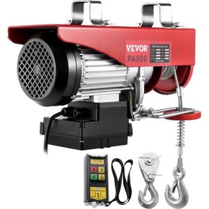 Vevor - Elektrische hijskraan - 800kg - Draadloze afstandbediening - Garage motor - Hefmotor - Plafondmotor