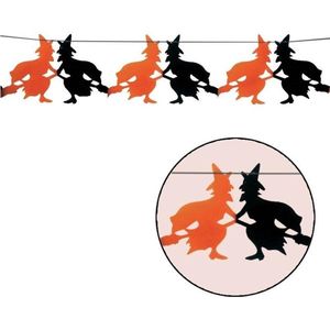 Halloween - Halloween heks slinger van 3 meter - Halloween/horror decoratie/versiering - Heksen slingers/banners/vlaggenlijnen