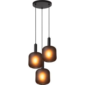 Lucide ELOISE - Hanglamp - Ø 40 cm - 3xE27 - Zwart