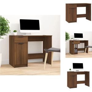 vidaXL Bureau - Bureaus - Tafel - Computerbureau - Bureau 100x50x75 cm bewerkt hout bruin eikenkleur