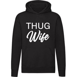 Thug wife | meid | hiphop | rap | tuig | crimineel | Unisex | Trui | Hoodie | Sweater | Capuchon | Zwart