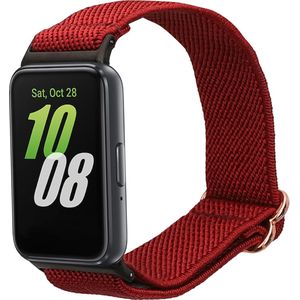 kwmobile nylon bandje voor smartwatch - geschikt voor Samsung Galaxy Fit 3 - 14 - 22 cm - Polsbandje in rood