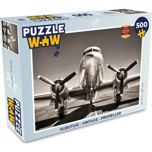 Puzzel Vliegtuig - Vintage - Propeller - Legpuzzel - Puzzel 500 stukjes