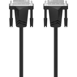Hama DVI Aansluitkabel DVI-I 24+5-polige stekker, DVI-I 24+5-polige stekker 1.50 m Zwart 00200706 DVI-kabel
