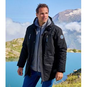 ATLAS FOR MEN - Parka tegen de vrieskou met capuchon met imitatiebont - Heren - Verkrijgbaar in grote maten - XXL