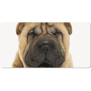 Muismat XXL - Bureau onderlegger - Bureau mat - Hond - Jongens - Sharpei - Huisdieren - Meisjes - Kinderen - 90x45 cm - XXL muismat