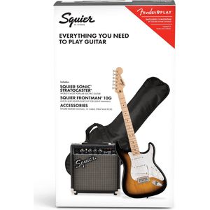 Squier Sonic Series Stratocaster Pack MN 2-Color Sunburst - Elektrische gitaar