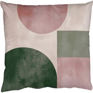 Sierkussens - Kussentjes Woonkamer - 60x60 cm - Vormen - Abstract - Cirkel - Zwart