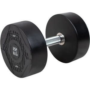 Muscle Power Ronde Dumbbell - Rubber - Per stuk - 22 kg