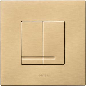 Wisa XS bedieningsplaat dualflush kunststof mat goud
