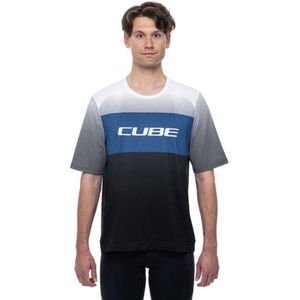 Cube Teamline Cmpt Enduro-trui Met Korte Mouwen Blauw XL Man