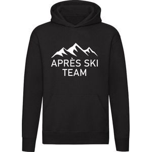 Aprés ski team | Skien | wintersport | Unisex | Trui | Hoodie | Sweater | Capuchon | Zwart