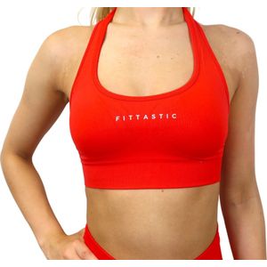 Fittastic Sportswear Open Back Bra - Salsa Red - Rood - L