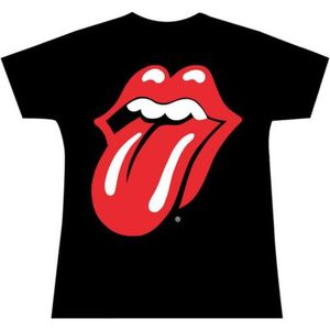 The Rolling Stones - Classic Tongue Dames T-shirt - L - Zwart
