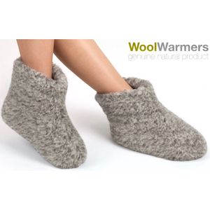 Woolwarmers Dolly - Unisex Sloffen - grijs - Maat 49- 100% wol