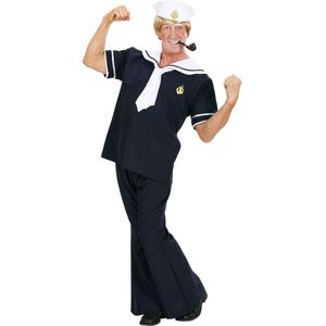 Popeye Kostuum | Zeeman Blauw Popeye Kostuum | Large | Carnaval kostuum | Verkleedkleding